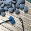 Glass round pendant - engraved glass moana/sea wave design - Image 10