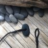 Glass round pendant - engraved glass moana/sea wave design - Image 11